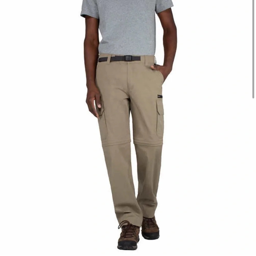 BC Clothing Men's Convertible Stretch Cargo Hiking Pants Shorts Zip Pocket - Picture 6 of 16